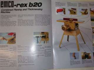 Emco Maier&Co Catalog~rex b20 Planer/Planing Machine  