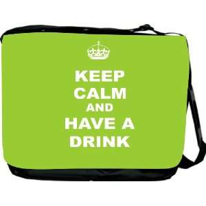  Keep Calm and have a Drink   Lime Green Messenger Bag   Book 