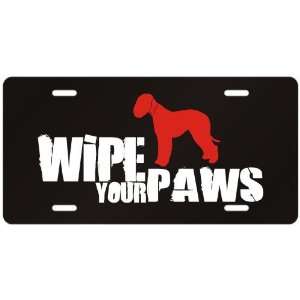   Bedlington Terrier / Wipe Your Paws  License Plate Dog Home