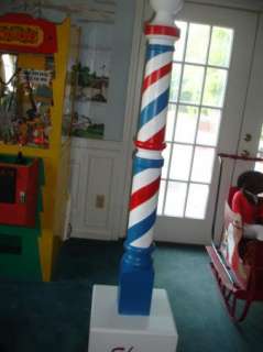 BARBER POLE*FREE STANDING*LARGE AT 6 FEET*SALE TODAY*WHAT A CHRISTMAS 