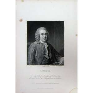   Charles Knight Ludgate 1833 Antique Portrait Linnaeus