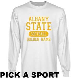  Albany State Golden Rams White Custom Sport Long Sleeve T 