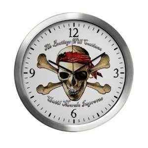 Modern Wall Clock Pirate Beatings Will Continue Until Morale Improves