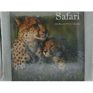  Safari 16 Month Wall Calendar 2012