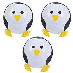 Lot of 12 Inflatable 14 Penguin Beach Balls Christmas Party  