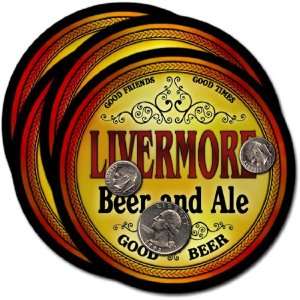  Livermore, ME Beer & Ale Coasters   4pk 