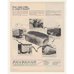  1963 Loaf of Bread Production Fruehauf Truck Print Ad 