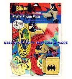 Batman Begins 48 pc Party Favor Pack 48 piece Supplies  
