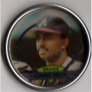  1990 Topps Baseball Silver Coin #58 Lonnie Smith 