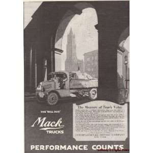    1918 Full Page Advertisement for Mack Trucks 