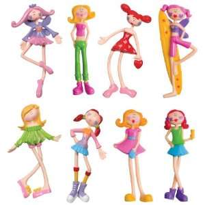  Toysmith Bendi Dolls #98350 8 Pack Toys & Games