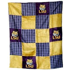   LSU Tigers Louisiana State Patchwork Quilt Blanket