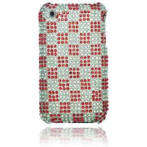  iPhone 3G and iPhone 3GS Full Diamond Graphic Case   Red 