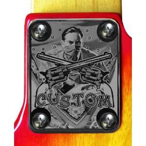  Highway Robbery Chrome Engraved Neck Plate Musical 