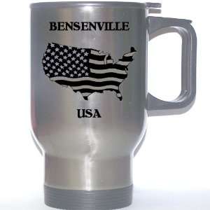  US Flag   Bensenville, Illinois (IL) Stainless Steel Mug 