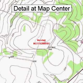 USGS Topographic Quadrangle Map   Berclair, Texas (Folded/Waterproof)