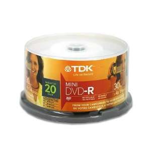 100pcs TDK Mini DVD R 4X 1.4GB/8cm Blank Media in 20pc Cake Box For 