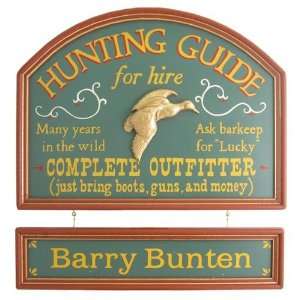  Personalized Hunting Guide Custom Wall Sign Pub Sign