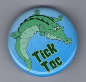 Button Pin Badge Disney Peter Pan Tick Toc  