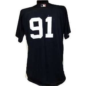  #91 2007 Yankees Game Used Road Batting Practice Jersey 