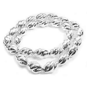    Hollow Twisted Sterling Silver Oval Link 20 Necklace Jewelry