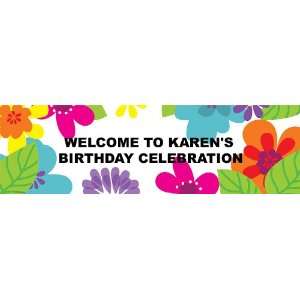  Floral Paradise Personalized Banner Standard 18 x 61 