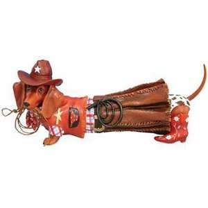  Hot Diggity Dog Cowgirl Wiener Figurine