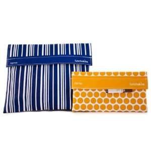  Lunchskins Sub Bag (in Navy Blue Horizontal Stripe) and 