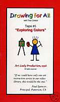 Drawing Video VHS Exploring Colors Tina Cintron CP6157 NEW  