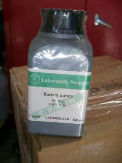 Barium Nitrate, Reagent, 99+%, 500 grams (sealed)  