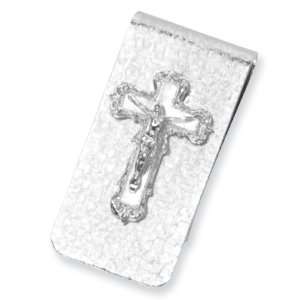    Silver tone Crucifix Money Clip Vatican Collection Jewelry