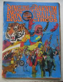 Ringling Bros And Barnum Bailey Circus Program 1978 Poster Intact B 5 