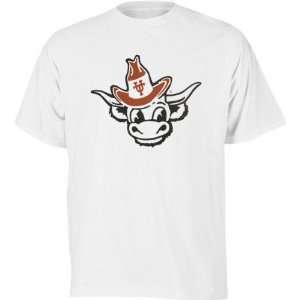  Texas Longhorns White Bevo Head T Shirt