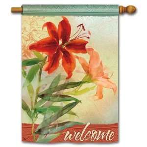  Welcome Tiger Lily Flag   Banner Patio, Lawn & Garden