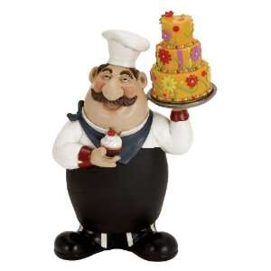  Chef Holding 3 Tier Cake And Cupcake 13