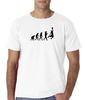 Mens Evolution of Man Basketball Dunk Sports T Shirt Tee  