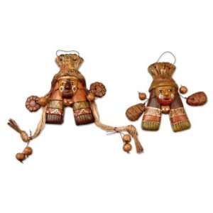  Ceramic masks, Tiahuanaco Warriors (pair)