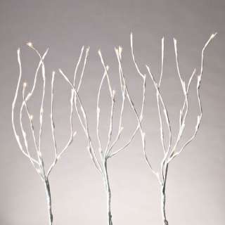    Outdoor Electric 3 Stems Lighted Branch Stakes 60 Warm White Lights
