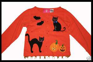 NEW~Michael Simon~Halloween~Batty Cat~Top~Shirt~4  