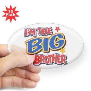   Sticker Clear (Oval) (10 Pack) Im The Big Brother 