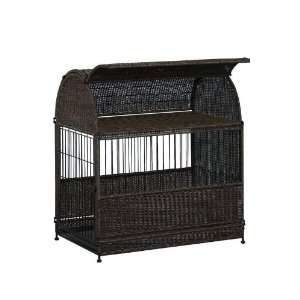  All weather Wicker Dog House, EXTRA LARGE, TEA TAN BLACK 