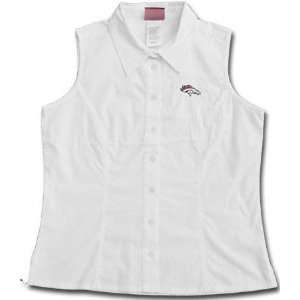  Denver Broncos Womens Sleeveless Poplin Shirt
