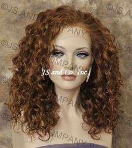 Heat Safe French Lace Front Wig Wavy Ginger Blonde mix  
