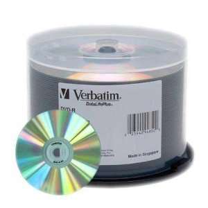  Verbatim DataLifePlus Shiny Silver 8X DVD+R Media 50 Pack 