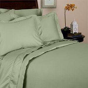 1000TC 2 pairs (4pc) Solid Sage King Pillowcases 100% Egyptian Cotton 