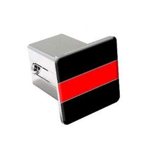  Thin Red Line   Chrome 2 Tow Trailer Hitch Cover Plug 