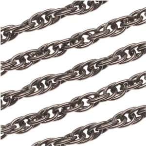  Antiqued Silver Plated 3mm Thick Twisted Rope Chain Bulk 