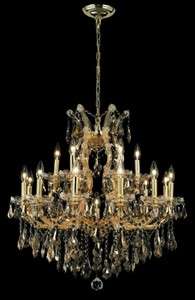 New Crystal Chandelier Maria Theresa Gold 19 Lts 30X28  