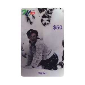 Marilyn Collectible Phone Card $50. Marilyn Monroe Winter Photo 