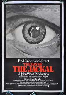 THE DAY OF THE JACKAL * BRITISH MOVIE POSTER 1971  